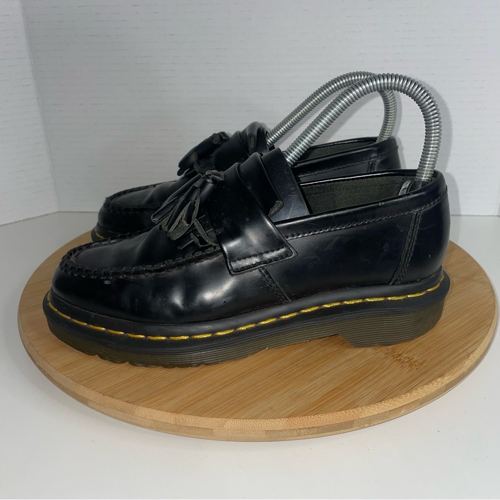 Doc Martens Adrian Black Leather Tassle Loafers Women’s Size 5